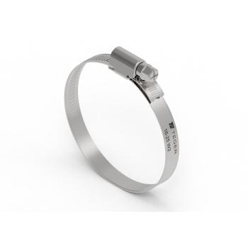 Opaska zaciskowa 16-25 mm ślimakowa W2 stal nierdzewna 9mm TEGER 12 sztuk, T-W2-16-25-B