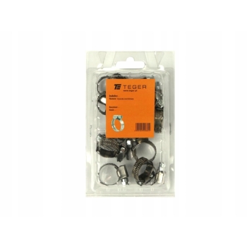 Opaska zaciskowa 16-25 mm ślimakowa W2 stal nierdzewna 9mm TEGER 12 sztuk