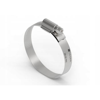 Opaska zaciskowa wzmocniona 20-32 ślimakowa nierdzewna 12mm TEGER 8 sztuk, T-W2-20-32-S-B