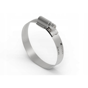 Opaska zaciskowa wzmocniona 25-40 ślimakowa nierdzewna 12mm TEGER 10 sztuk, T-W2-25-40-S-B