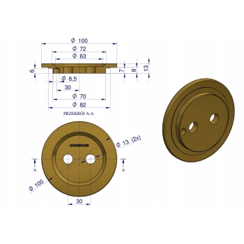 Podkładka sworznia osi przedniej C-385 ORYGINAŁ URSUS 89200012