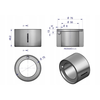 Wkładka sworznia osi przedniej C-385 ORYGINAŁ URSUS 89200006