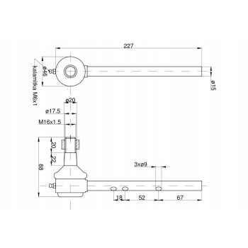 Przegub kulowy prawy URSUS 2812 3512 MF3 3027646M1