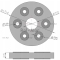 Tarcza elastyczna sprzęgła 6 otworów fi 12mm Rozrzutnik 2213020080
