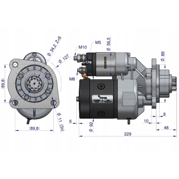 Rozrusznik z reduktorem 9142763 ZETOR Proxima Forterra Blue Line EXPOM