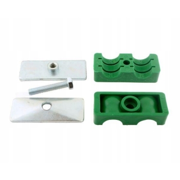 Uchwyt obejma podwójny do rur / węży przewodów / hydraulicznych fi 20mm