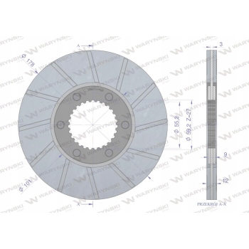 Tarcza hamulcowa RENAULT 6005007339 WARYŃSKI