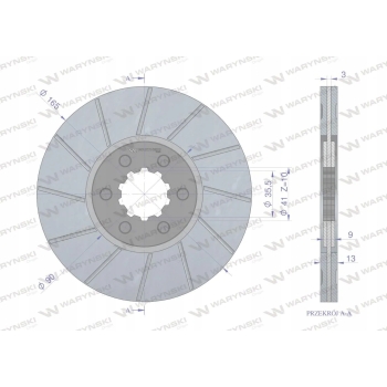 Tarcza hamulcowa 131788A1 CASE 131788A1 WARYŃSKI