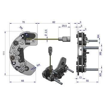 Prostownik diody alternatora AX230000 EX260000 URSUS C-330 C-360 EXPOM