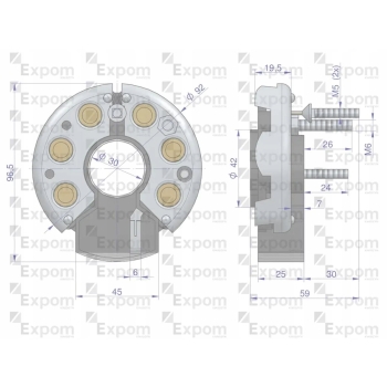 Prostownik Diody alternatora 16.905.254, 7017732M1 MF3 URSUS EXPOM KWIDZYN