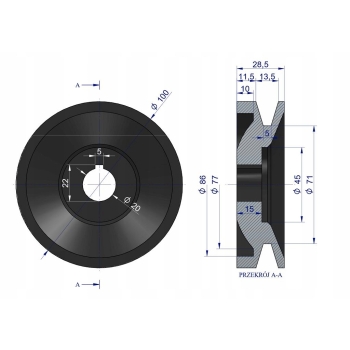 Koło pasowe alternatora EX257000 A120 Bizon EXPOM KWIDZYN