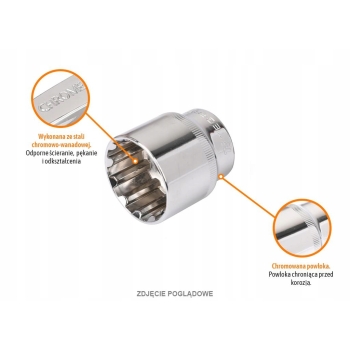 Klucz nasadowy 1/2 SPLINE 12 mm TEGER