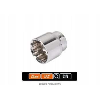 Klucz nasadowy 1/2 SPLINE 21 mm TEGER, T-W-KNSP314