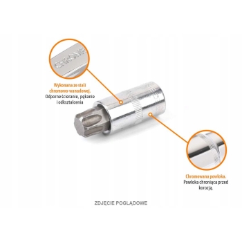 Klucz nasadowy 1/2 z bitem TORX 55 mm/T25 TEGER