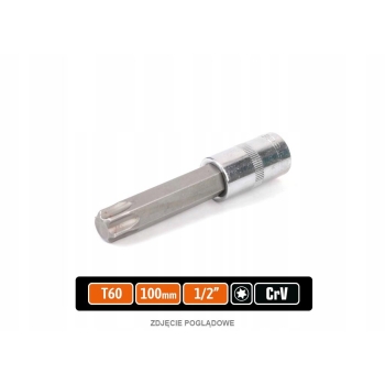 Klucz nasadowy 1/2 z bitem TORX 100 mm/T60 TEGER, T-W-KNT209