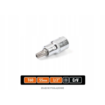 Klucz nasadowy 1/2 bit TORX T60 z otworem TEGER, T-W-KNT309