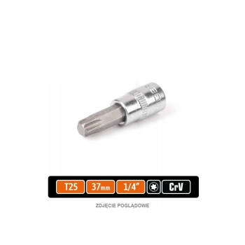 Klucz nasadowy 1/4 z bitem TORX 37 mm/T25 TEGER, T-W-KNT606