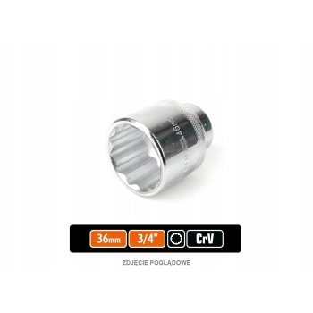 Klucz nasadowy 3/4calcal dwunastokątny 36 mm TEGER, T-W-KND311