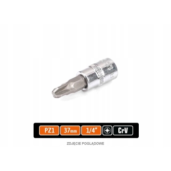 Klucz nasadowy 1/4 z bitem PZ 37 mm/PZ1 TEGER, T-W-KNPZ102