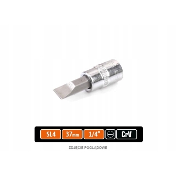 Klucz nasadowy 1/4 z bitem SL 37 mm/SL4 TEGER, T-W-KNSL101