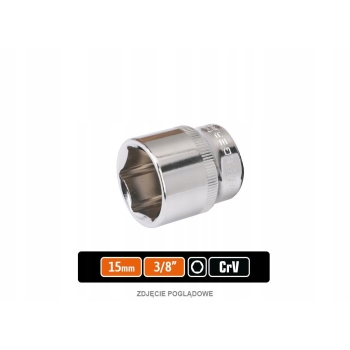 Klucz nasadowy 3/8calcal sześciokątny 15 mm TEGER, T-W-KNS610