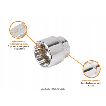 Klucz nasadowy 1/2 dwunastokątny 16 mm TEGER