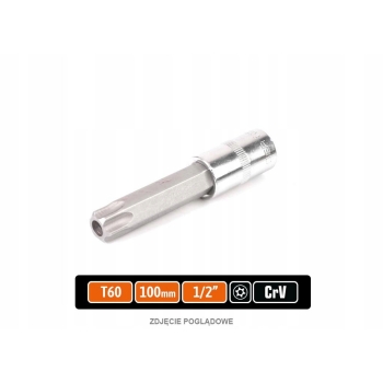 Klucz nasadowy 1/2 bitTORX 100/T60 z otworem TEGER, T-W-KNT409