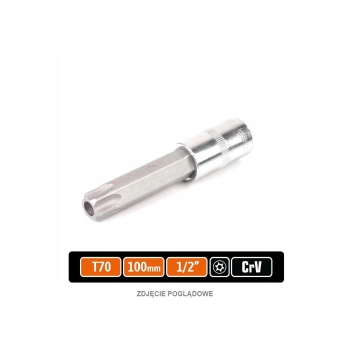 Klucz nasadowy 1/2 bitTORX 100/T70 z otworem TEGER, T-W-KNT410