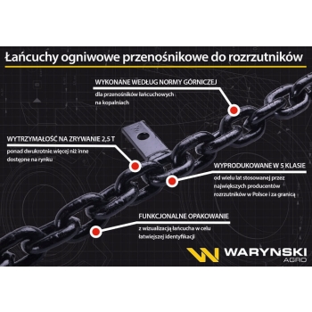 Łańcuch rozrzutnik 23 25x118x10 kl5 Tytan WARYŃSKI