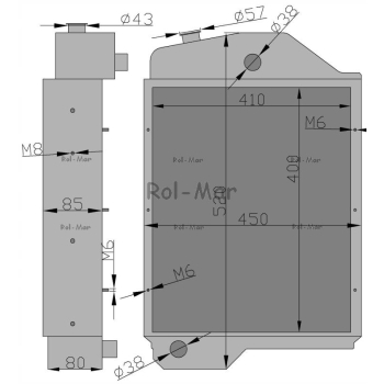 Chłodnica miedziana Zetor 5211/7211/7711 72011312