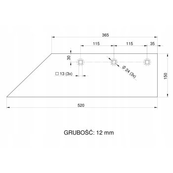 Lemiesz 3 otworowy klepany 1023020021P
