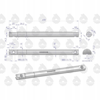 Wałek dekompresatora C-330 ORYGINAŁ URSUS