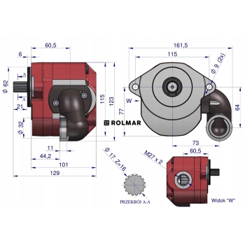 Pompa hydrauliczna wzmocniona URSUS C-385 WARYŃSKI
