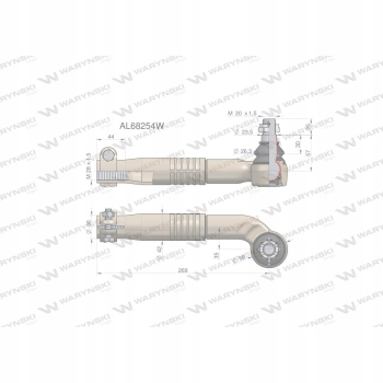 Przegub kierowniczy L 269mm M28 AL68254 WARYŃSKI