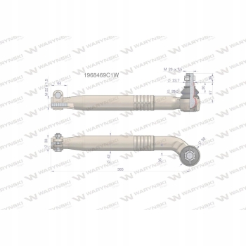 Przegub kierowniczy L 385mm M22 1968469C1 WARYŃSKI