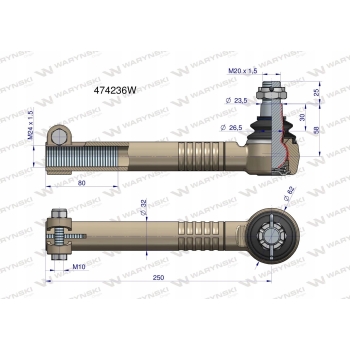 Przegub układu kier. Manitou 474236 WARYŃSKI