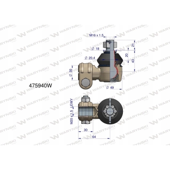 Przegub układu kier. Manitou 475940 WARYŃSKI
