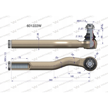 Przegub układu kier. Manitou 601222 WARYŃSKI