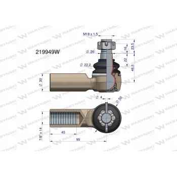 Przegub układu kier. Manitou 219949 WARYŃSKI