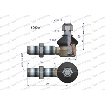 Przegub układu kie. Manitou 6060 WARYŃSKI