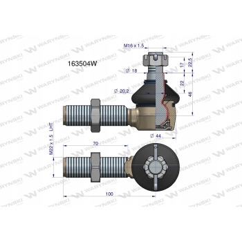 Przegub układu kier. Manitou 163504 WARYŃSKI