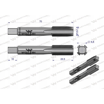 Gwintownik do gwintu metrycznego M12X1.5 WARYŃSKI