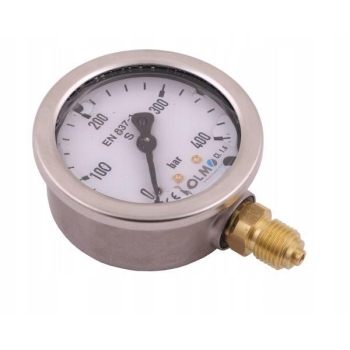 Manometr glicerynowy M63 0-400 bar G1/4 POLMO, MGH63KG14D400P