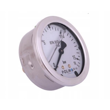 Manometr glicerynowy M63 0-16 bar G1/4 POLMO, MGH63KG14T16P