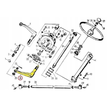 Ramię mechanizmu kierowniczego L C-330 OR. URSUS