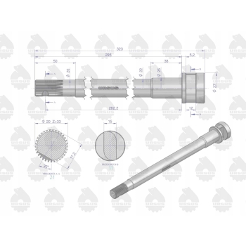 Wałek hamulca lewy URSUS C-330 ORYGINAŁ URSUS