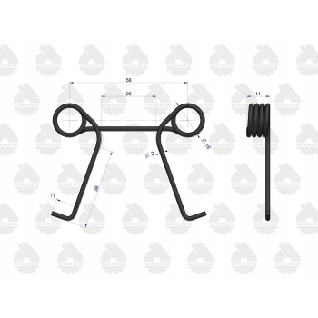 Sprężyna sprzęgła dźwigienek URSUS C-330 ORYGINAŁ URSUS