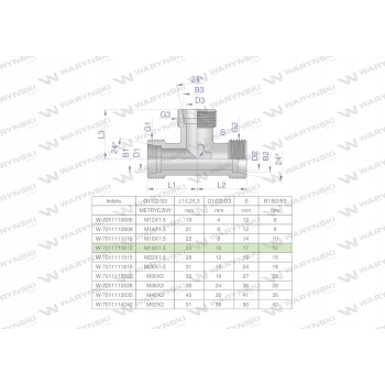 Trójnik hydrauliczny BBB M18x1.5 WARYŃSKI