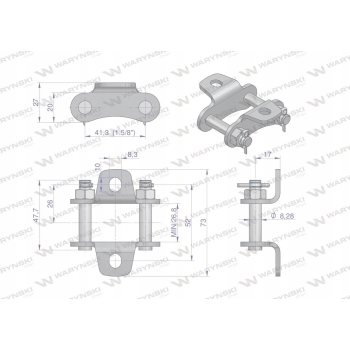 Zamek łańcucha obustronny S55X Bizon Anna WARYŃSKI