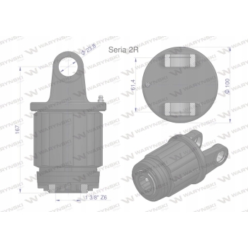 Sprzęgło zapadkowe wału 2R 500Nm 1 3/8 Z6 WARYŃSKI